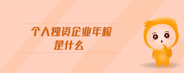 個人獨(dú)資企業(yè)年檢是什么