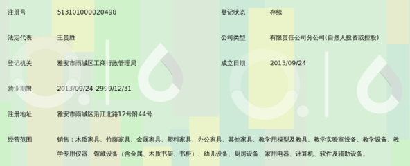四川省三新教學(xué)設(shè)備有限公司雅安分公司