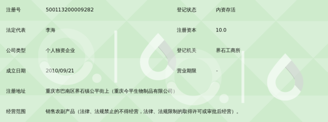 重慶先天農(nóng)副產(chǎn)品經(jīng)營部